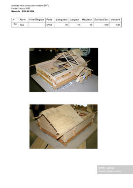 Isba, Vologda (URSS) [maquette]