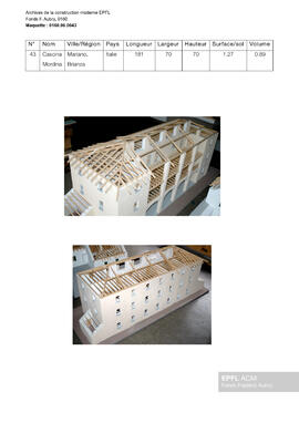 Cascina Mordina, Mariano, Brianza (Italie) [maquette]