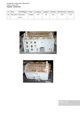 Habitation, Bonvillars (Vaud, Suisse) [maquette]