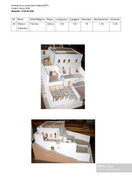 Maison Syfandou, Patmos (Grèce) [maquette]