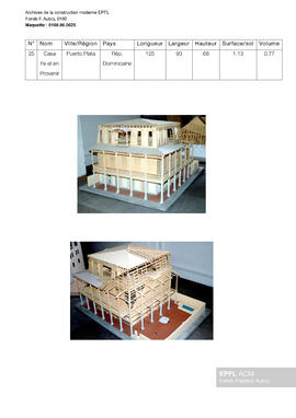 Casa Fe el en Provenir, Puerto Plata (Rép. Dominicaine) [maquette]
