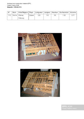 Ferme, Villariaz (Fribourg, Suisse) [maquette]