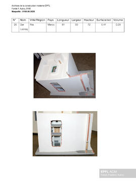 Dar Lazreq, Fès (Maroc) [maquette]