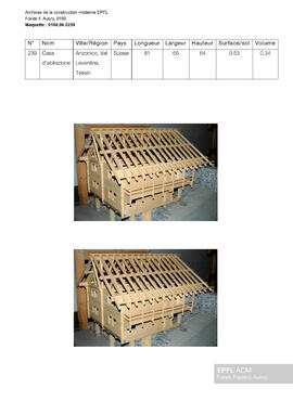 Casa d'abitazione, Anzonico, Val Leventina (Tessin, Suisse) [maquette]