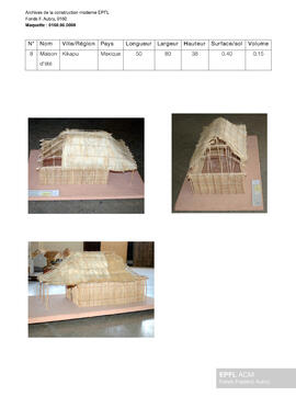 Maison d'été, Kikapu (Mexique) [maquette]