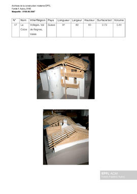 La Cotze, Volleges, Val de Bagnes (Valais, Suisse) [maquette]