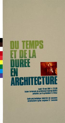 Du temps et de la durée en architecture