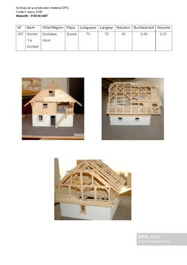 Grenier "La Combe", Ecoteaux (Vaud, Suisse) [maquette]