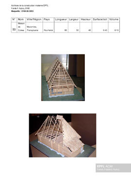 Maison de Cuhea, Maramires, Transylvanie (Roumanie) [maquette]