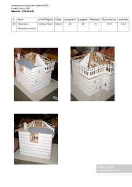 Habitation Karayannopoulos, Vizitsa, Pelion (Grèce) [maquette]