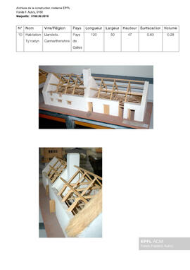 Habitation Ty'rcelyn, Llandeilo, Carmarthenshire (Pays de Galles) [maquette]