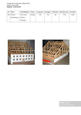 Ferme Deschenaux, Prez-vers-Siviriez (Fribourg, Suisse) [maquette]