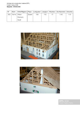 Ferme, Villars-Bramard (Vaud, Suisse) [maquette]