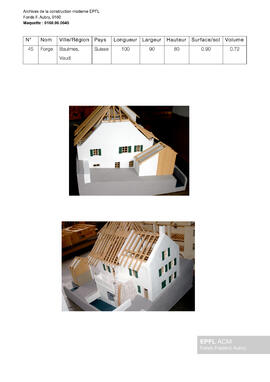 Forge, Baulmes (Vaud, Suisse) [maquette]